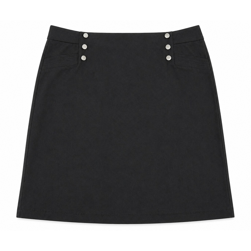 Soho Apparel Ltd Womens‎ Skirt Size 14 Black Pencil Button Detail Stretch Chic